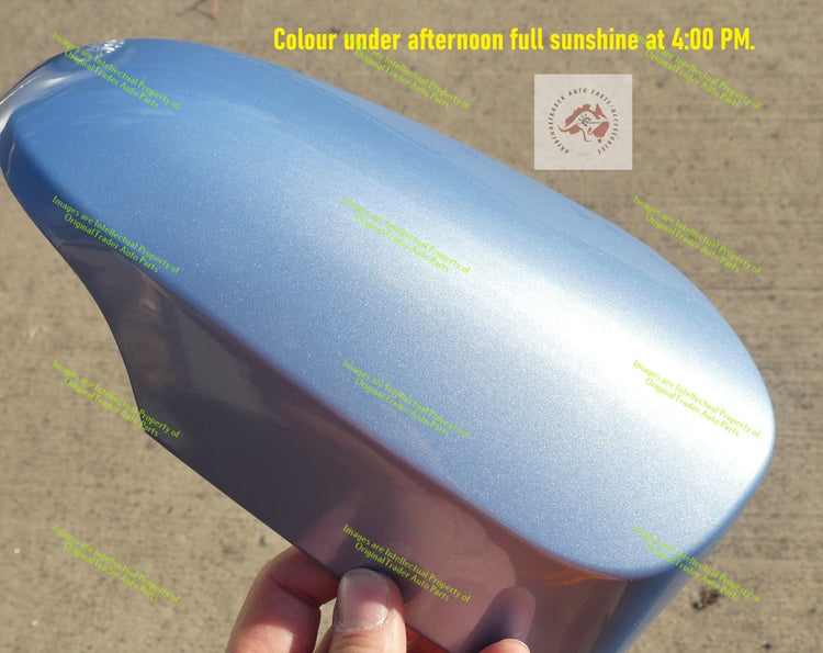 Right Door Mirror Cap Housing Case for Toyota Corolla E170 Series Blue Mist 8W1
