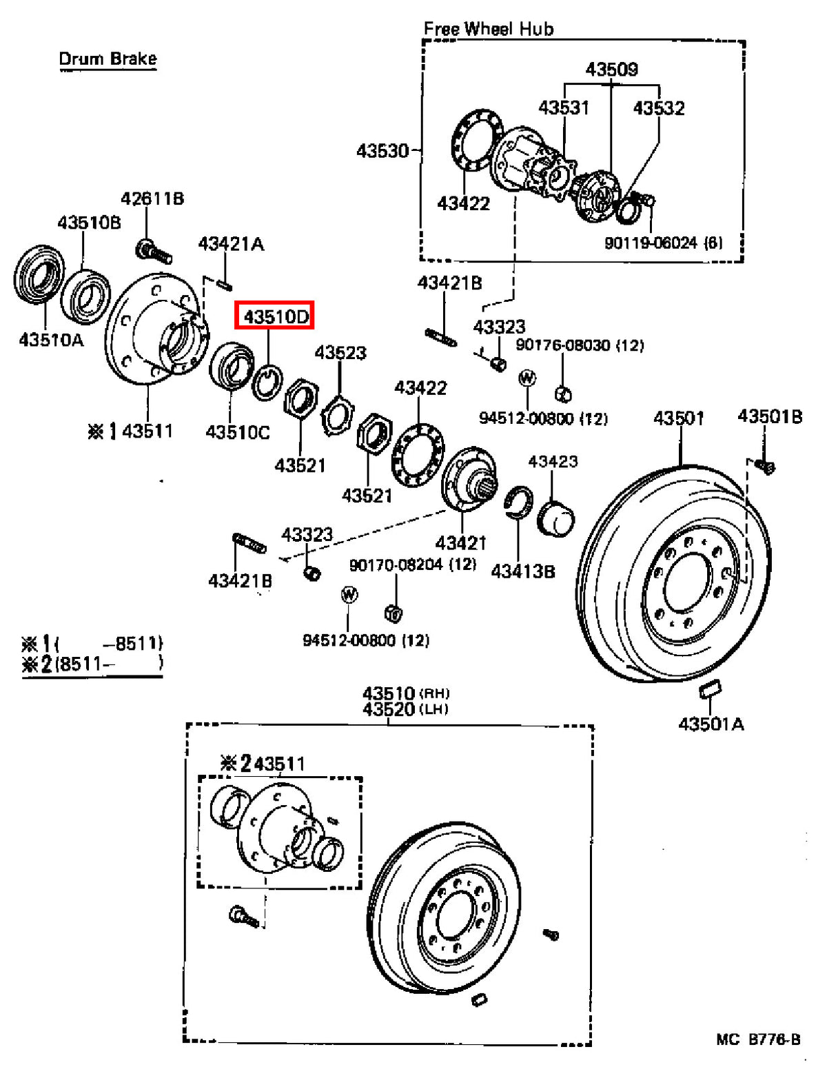 Genuine Regius RCH47 KCH46 Regius Ace KZH120 KZH106 Front Axle Lock Washer