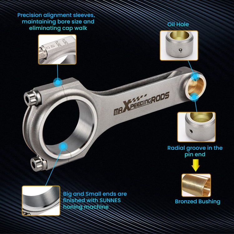 Forged Connecting Rod Rods for Nissan FJ20 Skyline DR30 Silvia 22mm pin ARP2000