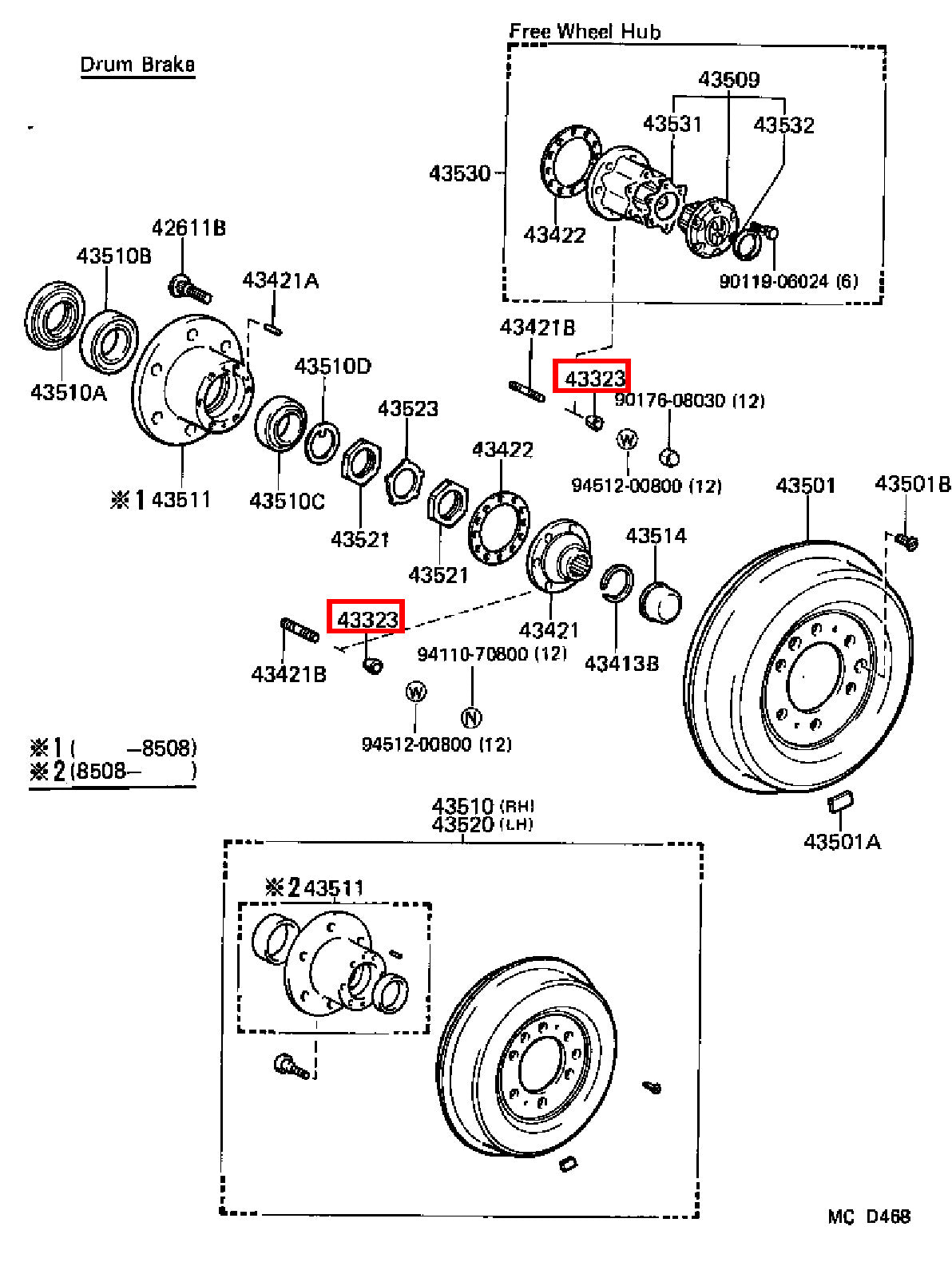Genuine Hilux YN107 YN106 YN105 YN100 VZN172 Front Axle Hub Stud Cone Washer