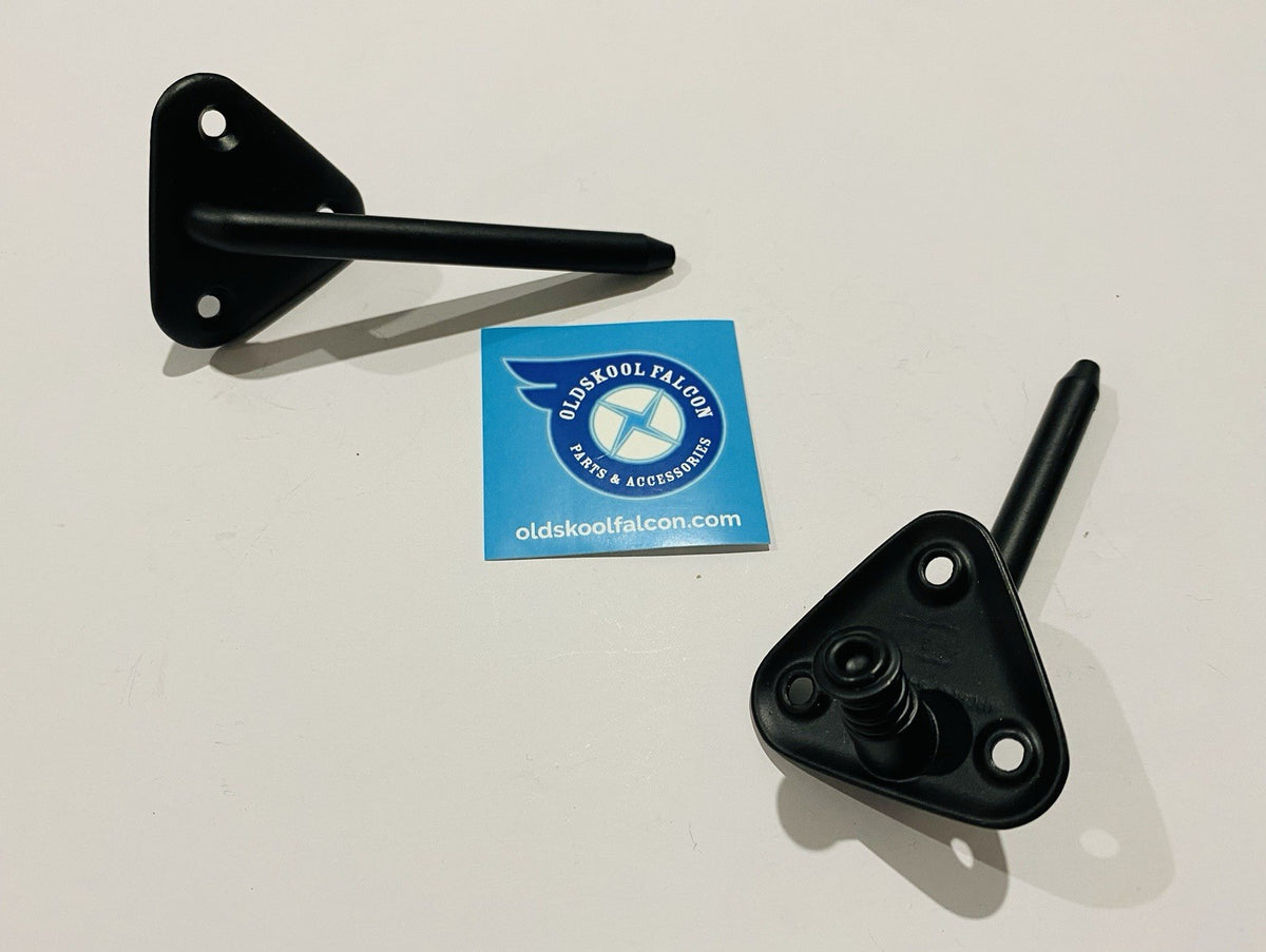 FORD ZD FAIRLANE SUNVISOR PIVOTS BLACK BRACKETS REPRO 351 V8 ZC ZA ZB NEW