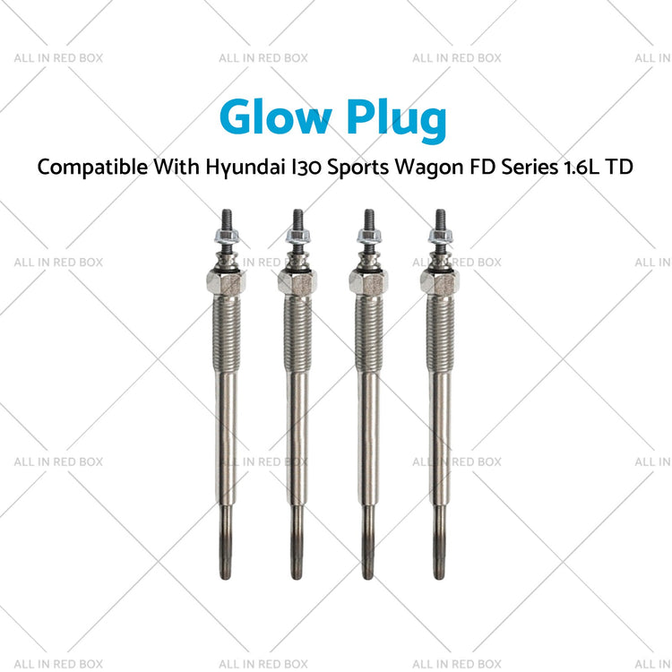 4x Glow Plug Set Suitable for Hyundai I30 Sports Hatchback Wagon 1.6L TD D4FB