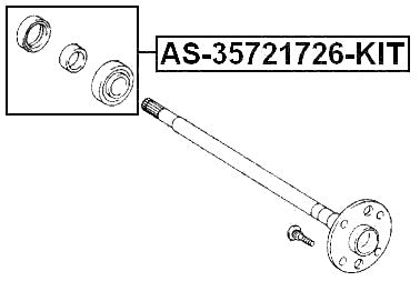 Rear Axle Shaft Bearing Kit 35X72X17X26 Fits Toyota 04421-12020, 04421-21010, 04