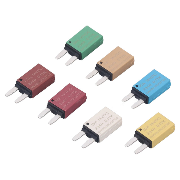 7 Reset Circuit Breaker 5A 7.5A 10A 15A 20A 25A 30A ATC ATO Blade 14VDC