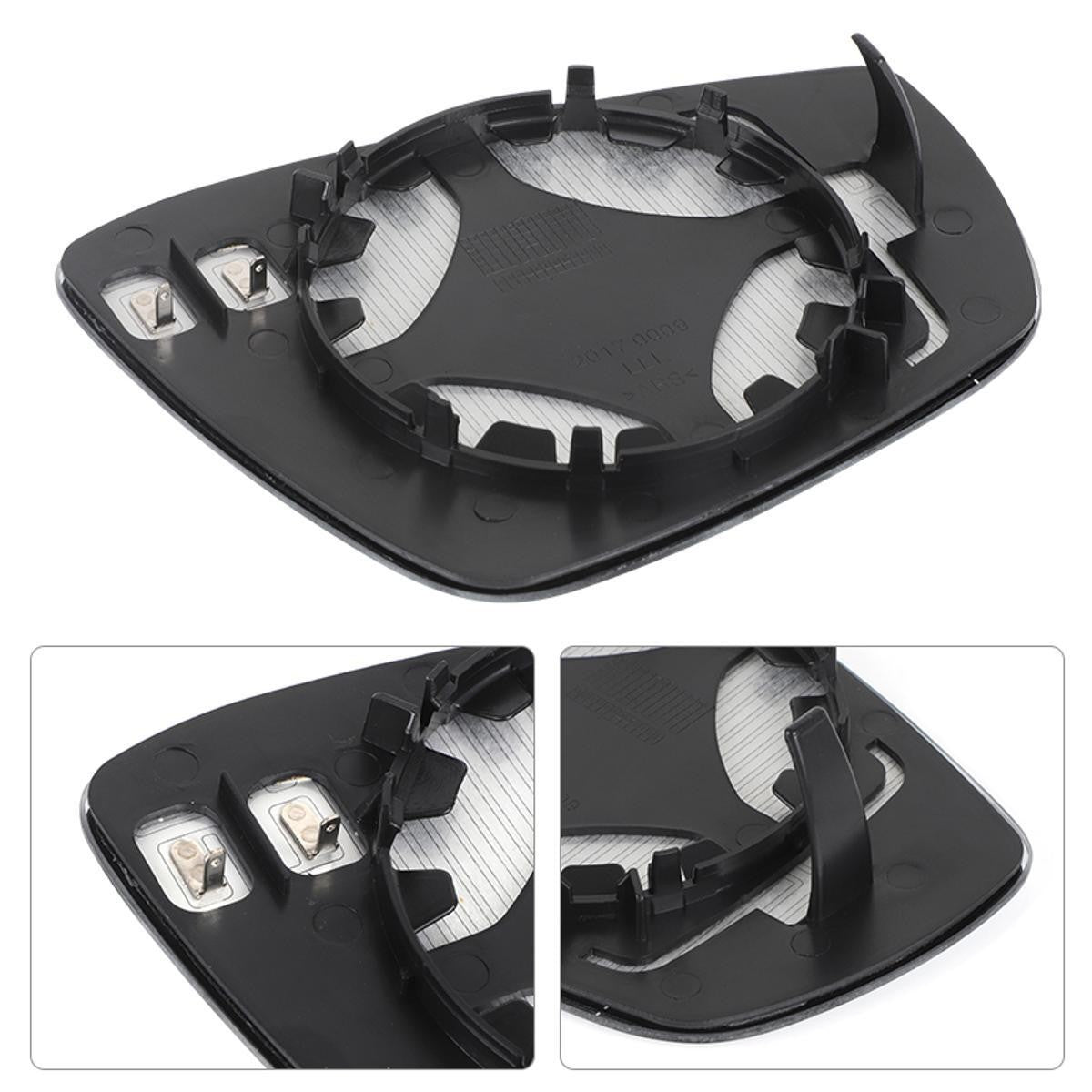 Left Passenger Side Mirror Glass For VW Polo Heated Convex Back Plate