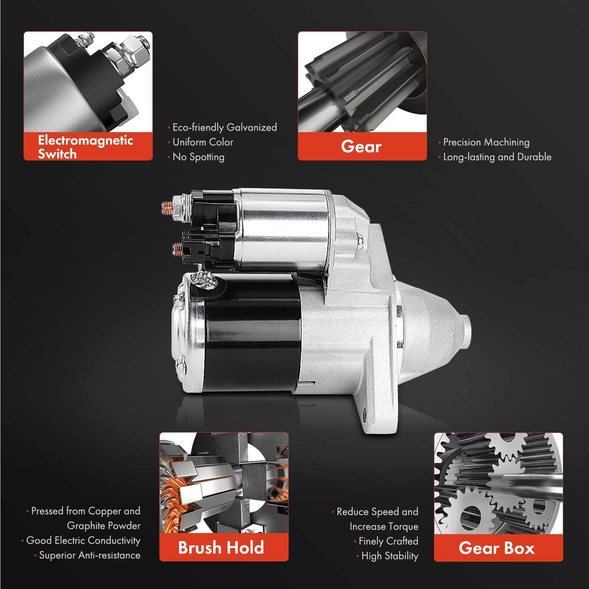 Starter Motor for Toyota Landcruiser Prado GRJ120 GRJ150 Hilux GGN15 FJ Cruiser