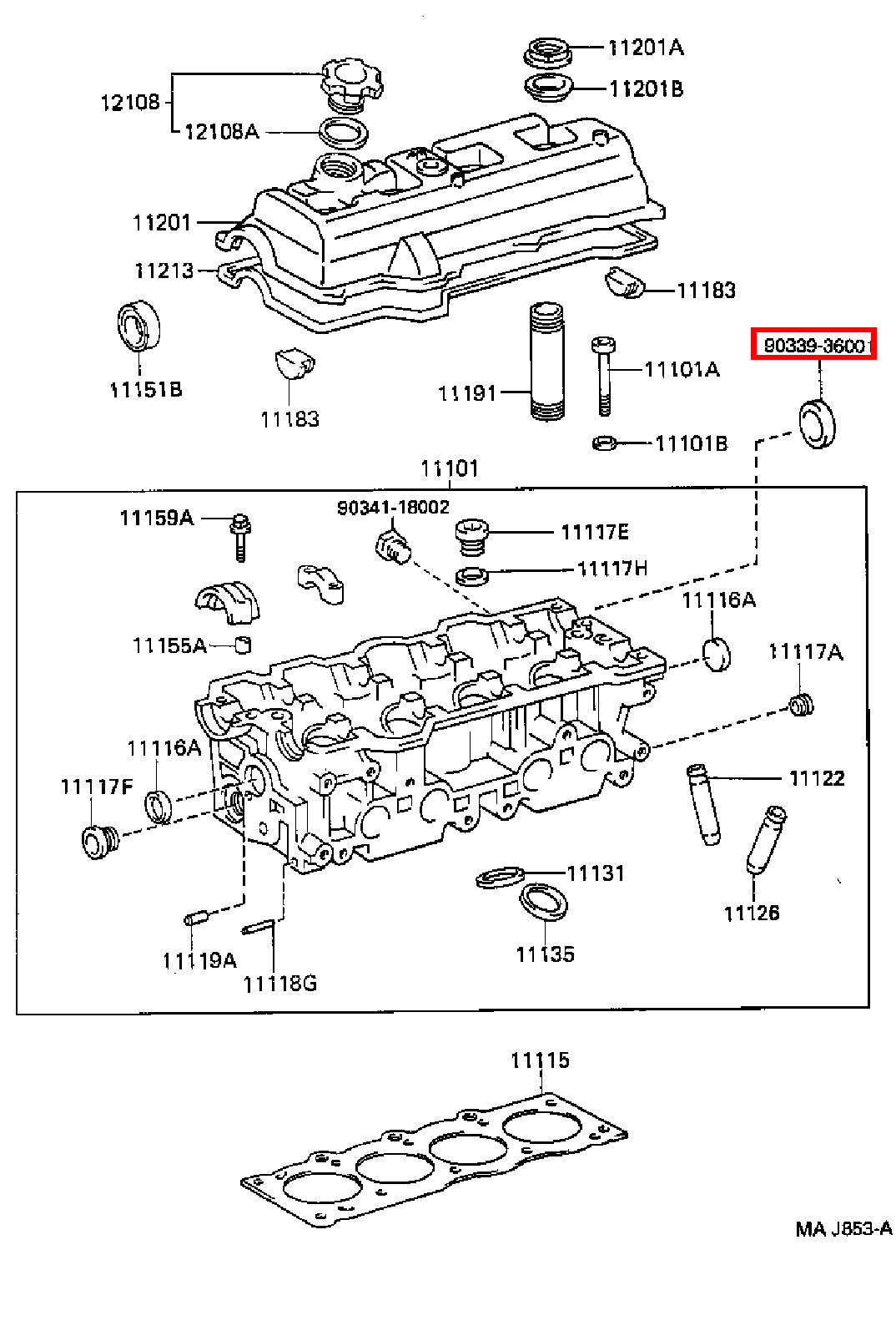 Genuine 4Runner RZN185 RZN180 Avensis ST220 Caldina ST210 Cylinder Head Plug