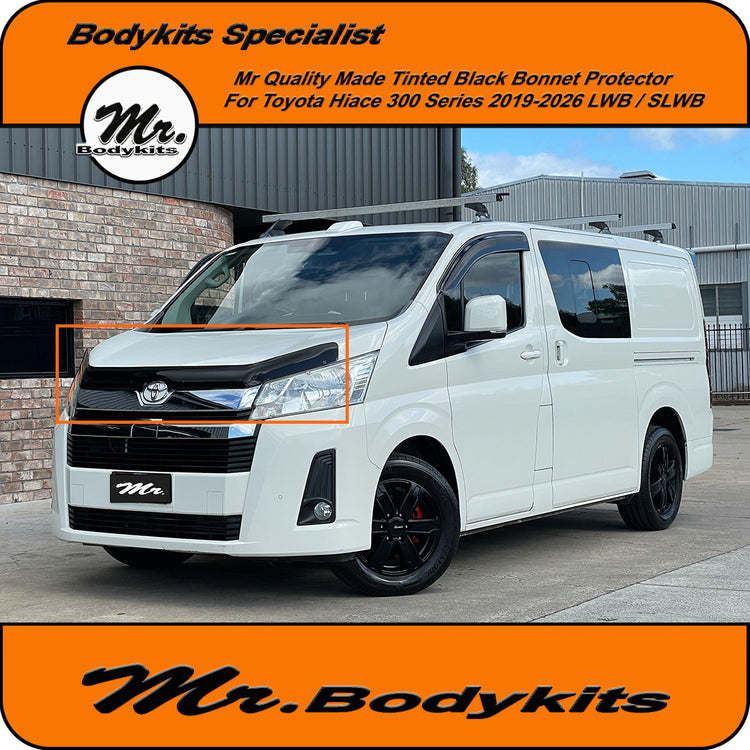 Quality Tinted Black Bonnet Protetcor For Toyota Hiace 2019-2026, H300