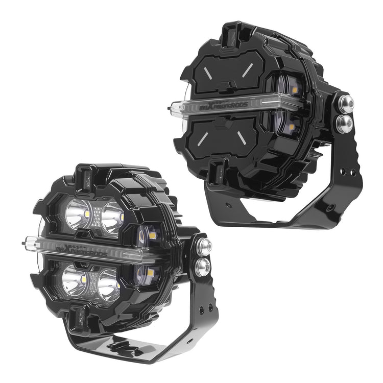 270° LED Driving Light Bar 3.5inch 19200LM Spot Flood Combo RGB DRL White Amber