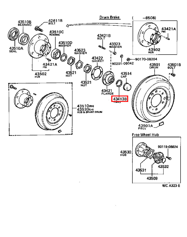 Genuine LandCruiser VDJ79 VDJ78 Front Axle Outer CV Circlip Snap Ring