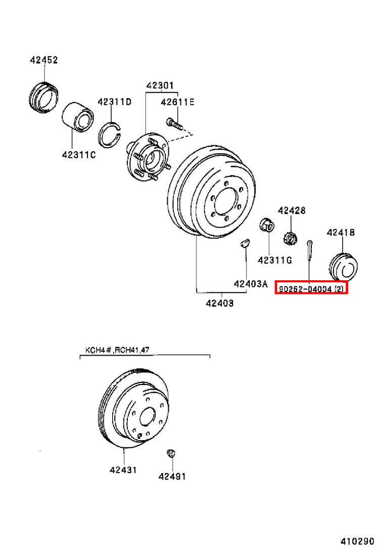 Genuine Regius RCH47 RCH41 LXH43 KCH46 KCH40 Axle Shaft Nut Cotter Pin