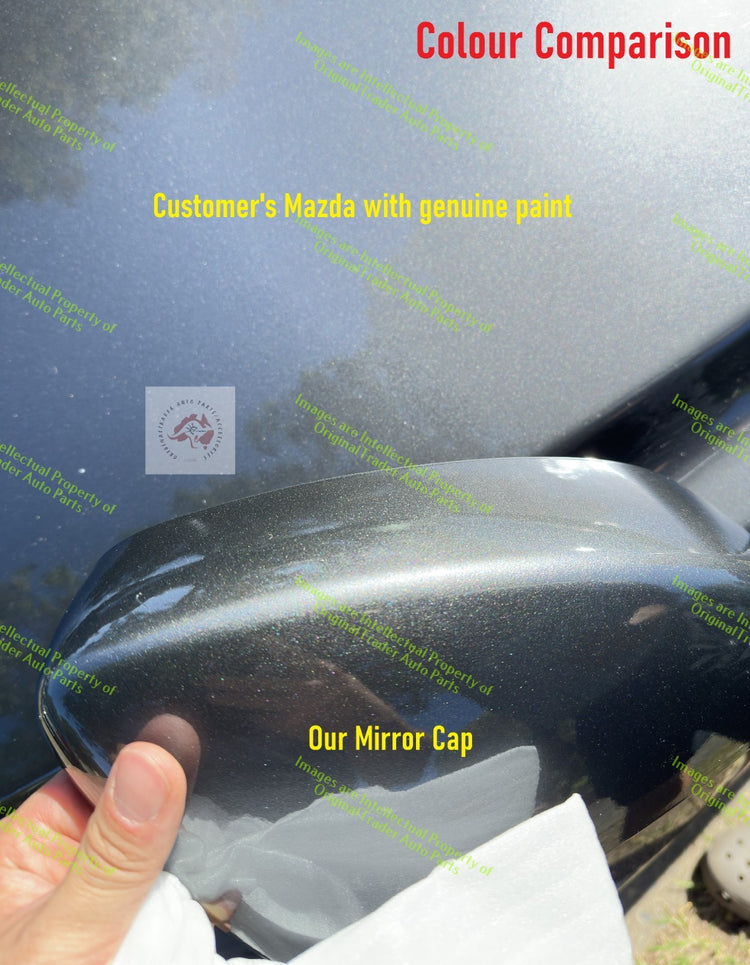 Left Side Mirror Case Housing Cover for Mazda 2 DJ DL Machine Grey Metallic 46G