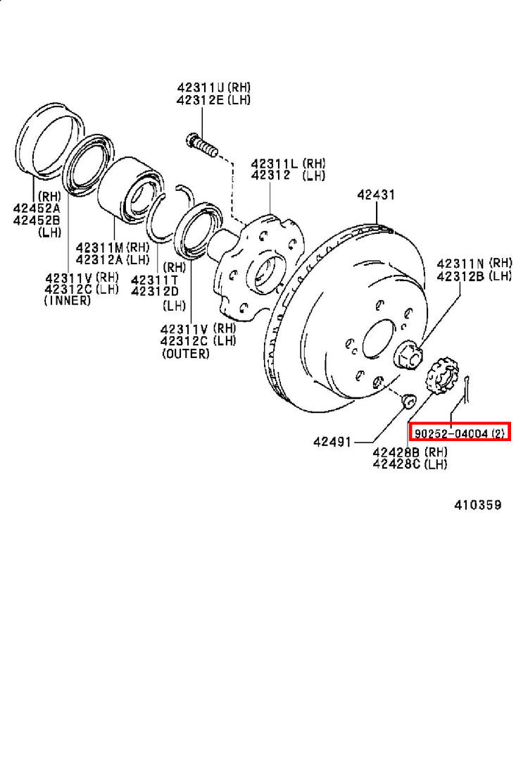 Genuine Regius RCH47 RCH41 LXH43 KCH46 KCH40 Axle Shaft Nut Cotter Pin