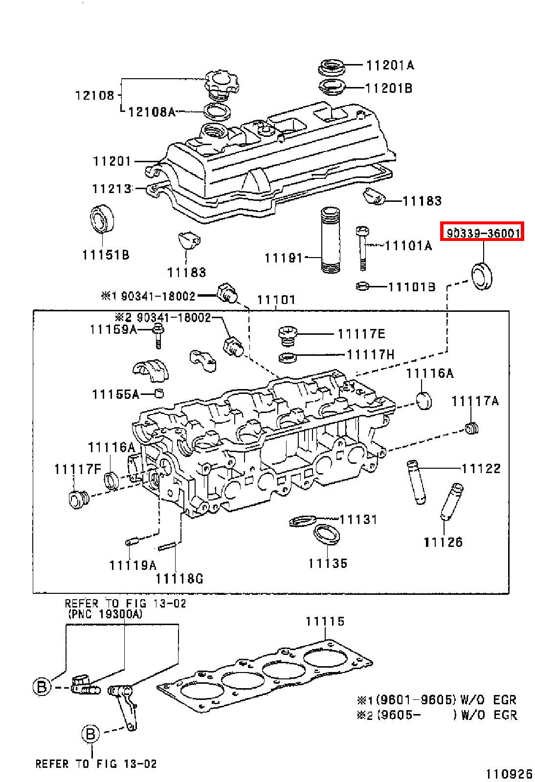 Genuine 4Runner RZN185 RZN180 Avensis ST220 Caldina ST210 Cylinder Head Plug
