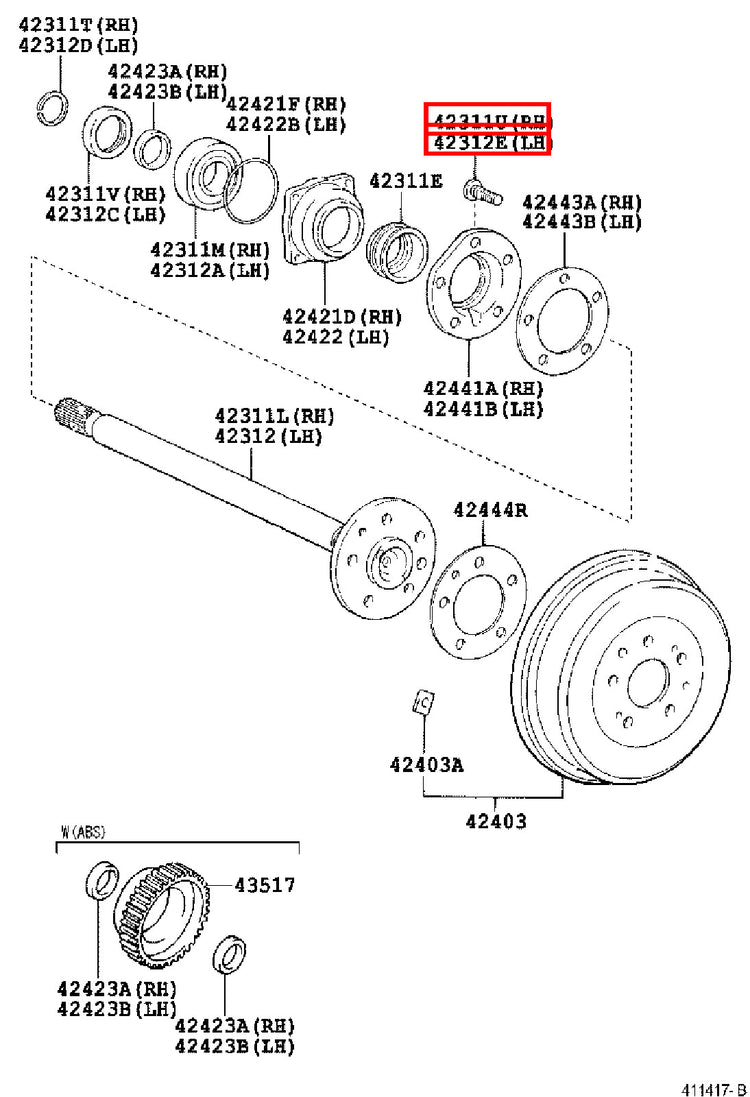 Genuine LandCruiser HZJ76 HZJ71 HZJ105 HDJ100 Front Wheel Hub Stud Bolt x10