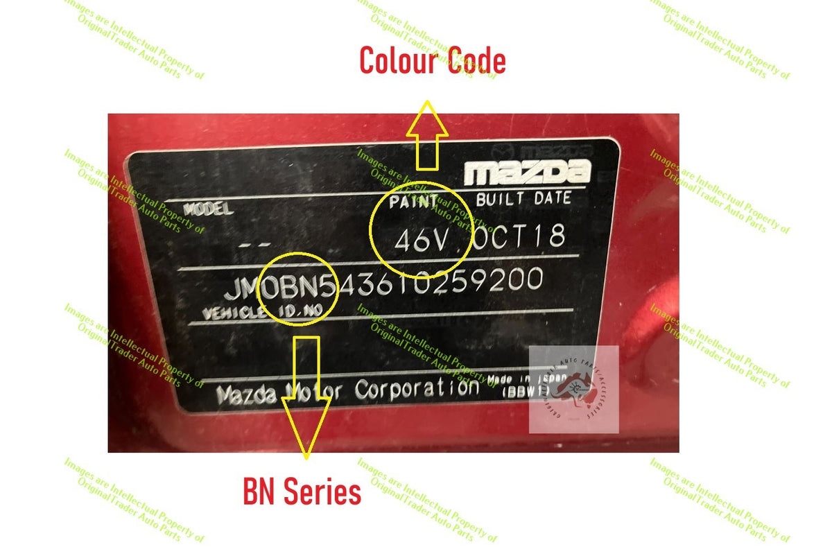 Left Door Mirror Cap Cover for Mazda 3 BN Series Soul Red Crystal Metallic 46V