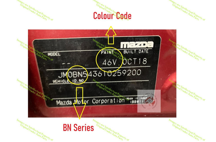 Left Door Mirror Cap Cover for Mazda 3 BN Series Soul Red Crystal Metallic 46V
