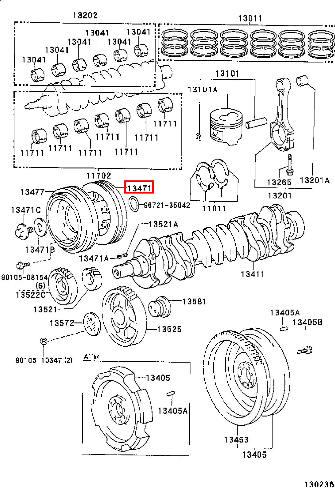 Genuine LandCruiser HZJ81 HZJ80 1HZ Crankshaft Harmonic Balancer Pulley