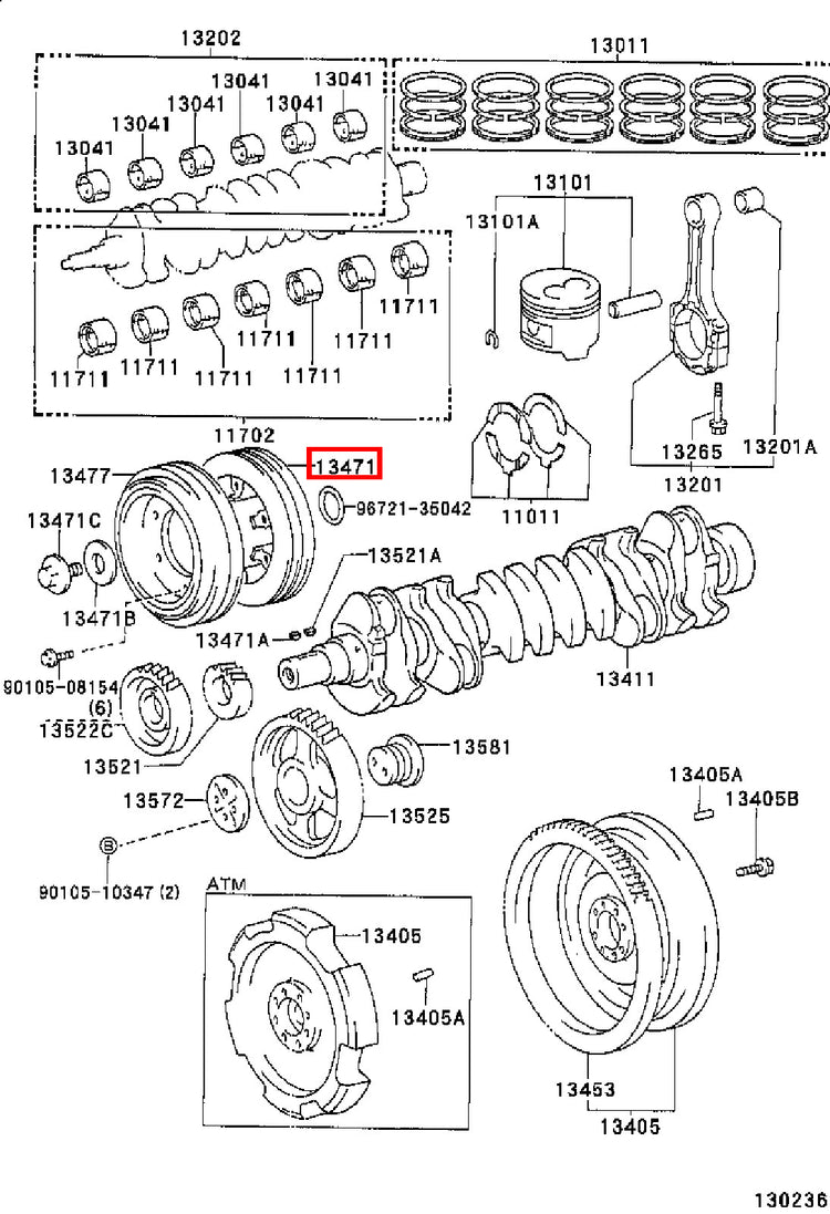 Genuine LandCruiser HZJ81 HZJ80 1HZ Crankshaft Harmonic Balancer Pulley