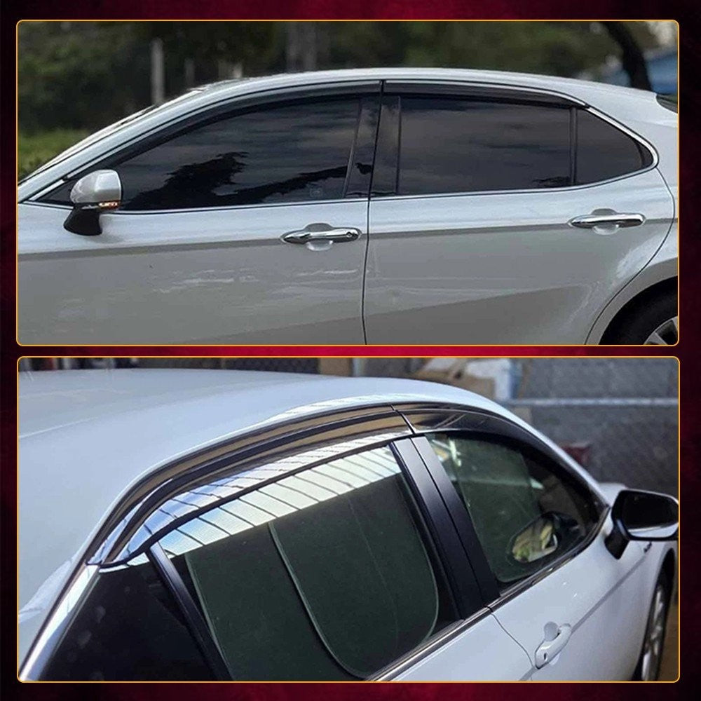 Full Set Weathershields Window Visors For Toyota Camry XV70 Sedan 2017-24 Black
