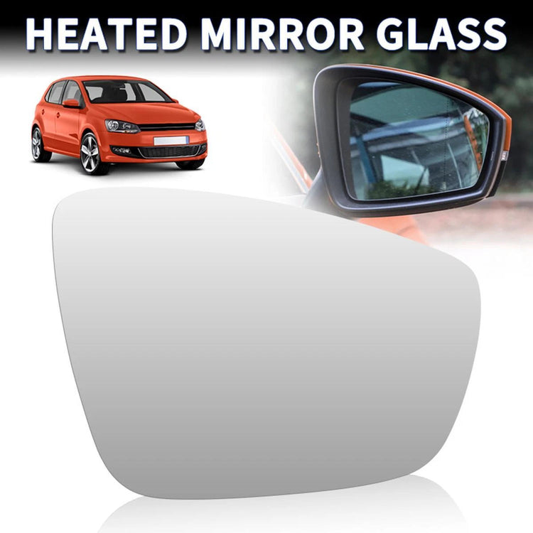 Car Driver Right Side mirror glass Heated Convex with Base for VW POLO 2010-2017