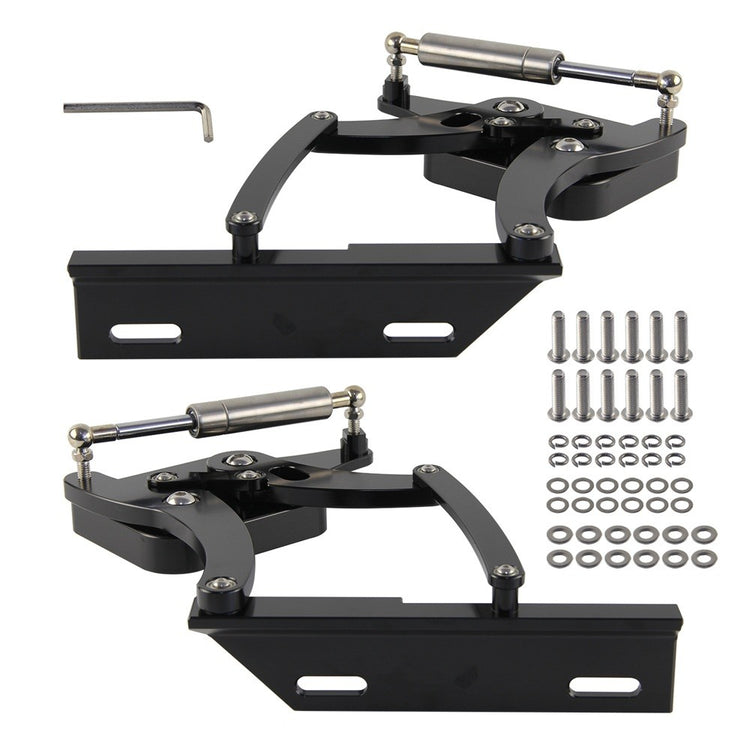 Billet Hood Hinge Kit Pair Left and Right Side For Ford Mustang 1967-1969 Black