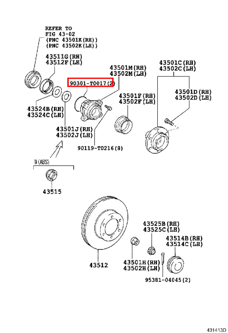 Genuine Hilux TGN36 Front Wheel Bearing Seal O Ring