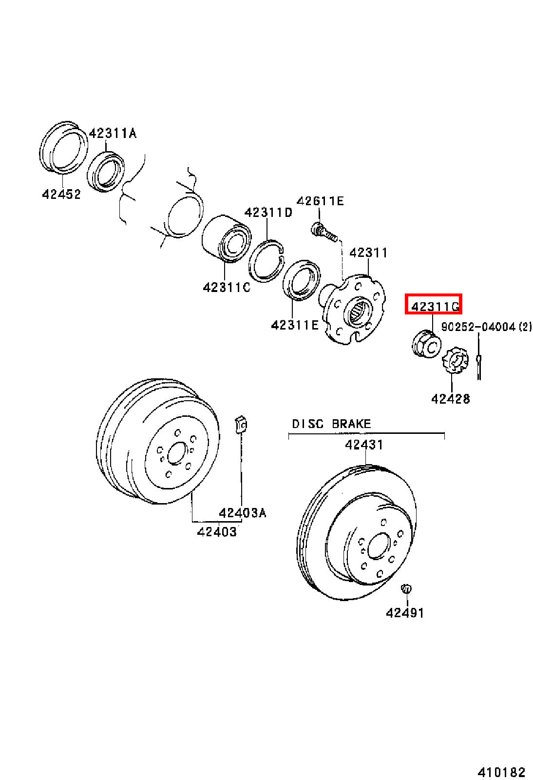 Genuine Hiace RCH29 RCH28 RCH23 RCH22 RCH19 RCH18 RCH13 Rear Axle Shaft Nut