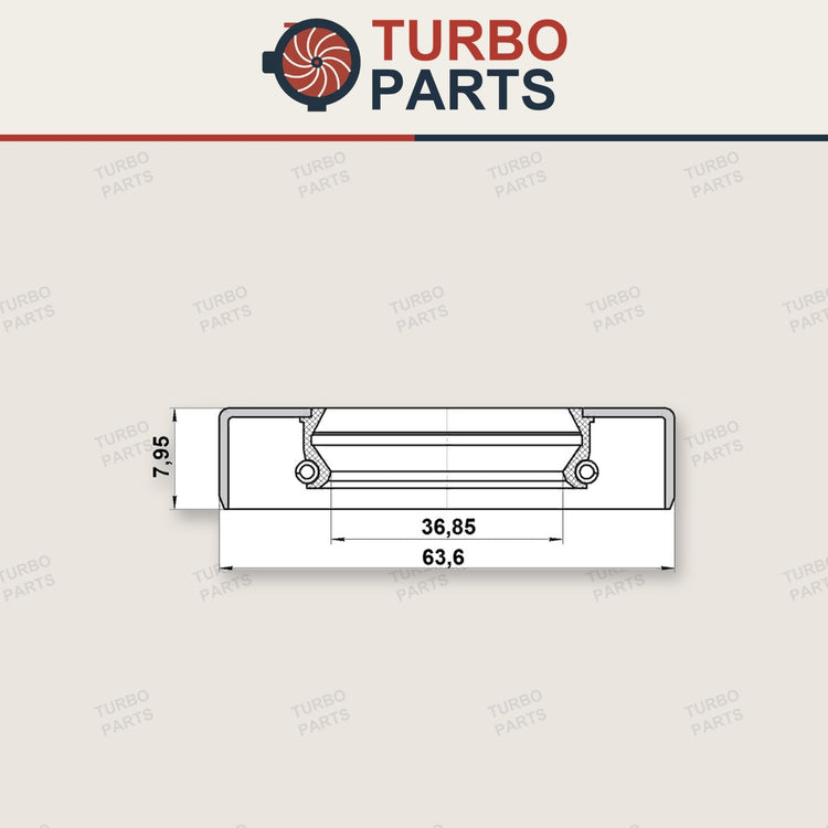 SsangYong Actyon Rear Oil Seal Hub 36.85X63.6X7.95X7.95