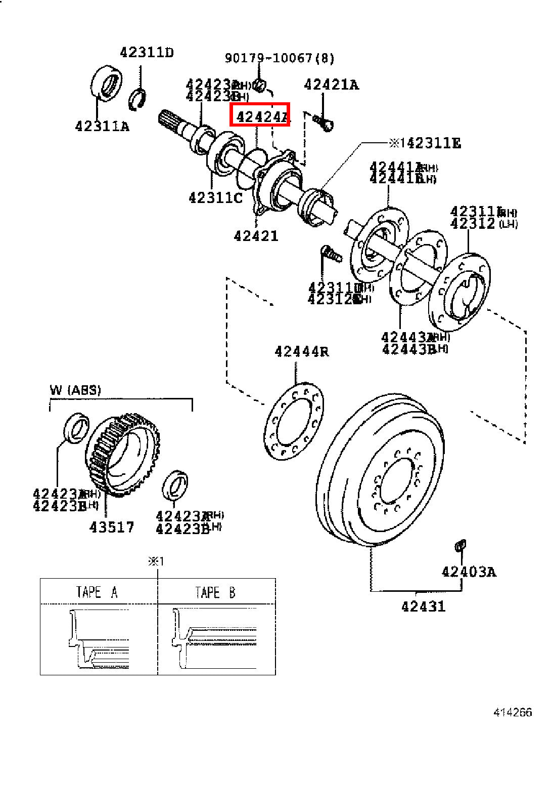 Genuine Tacoma VZN150 RZN196 RZN191 RZN171 RZN161 Rear Axle Bearing Seal O Ring