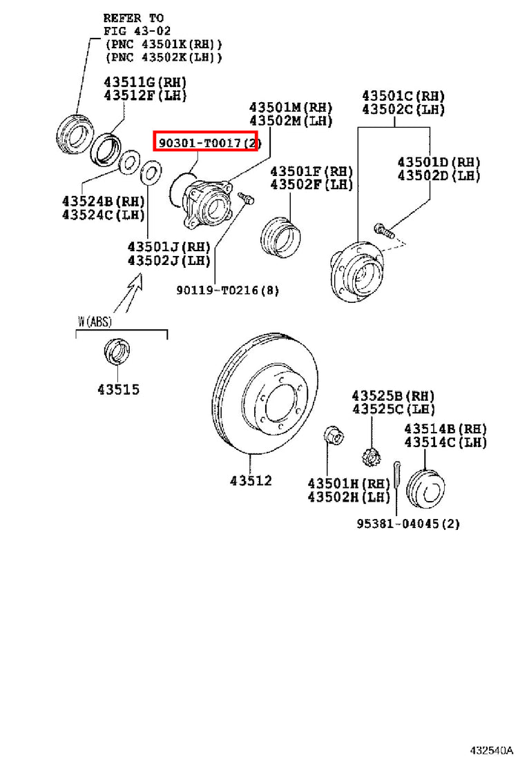 Genuine Hilux TGN36 Front Wheel Bearing Seal O Ring