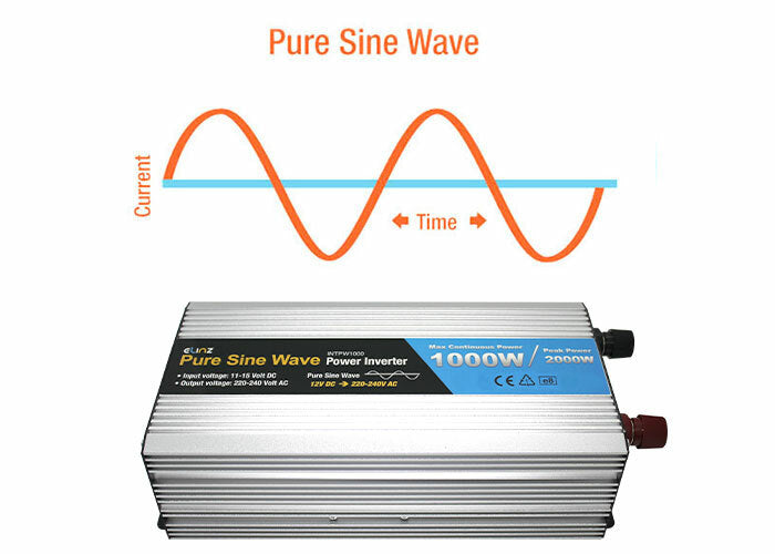 Pure Sine Wave Power Inverter 1000W / 2000W 12V - 240V AUS Plug Car Boat Caravan