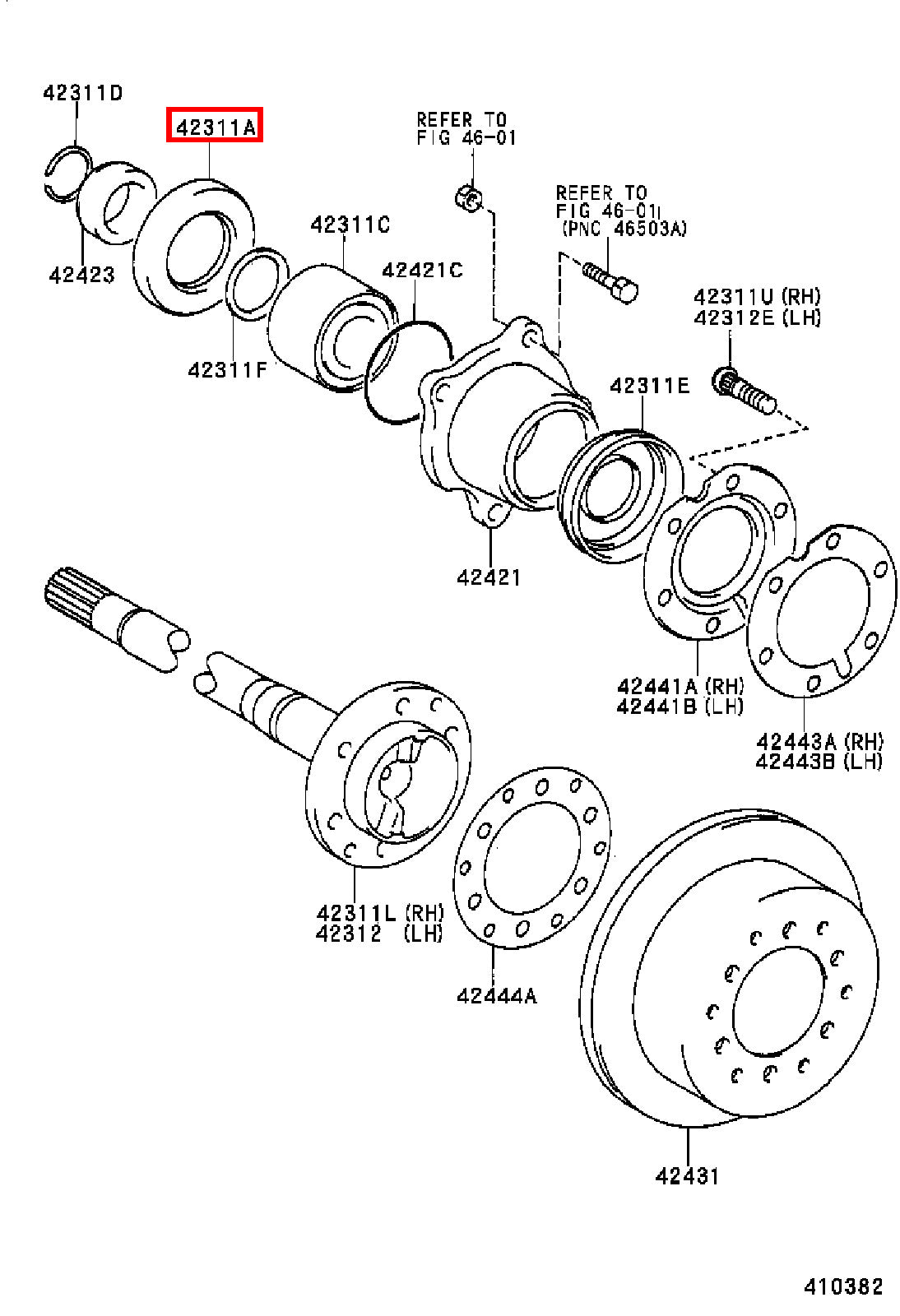 Genuine Toyota LandCruiser 100 Series UZJ HDJ Rear Axle Shaft Inner Oil Seal