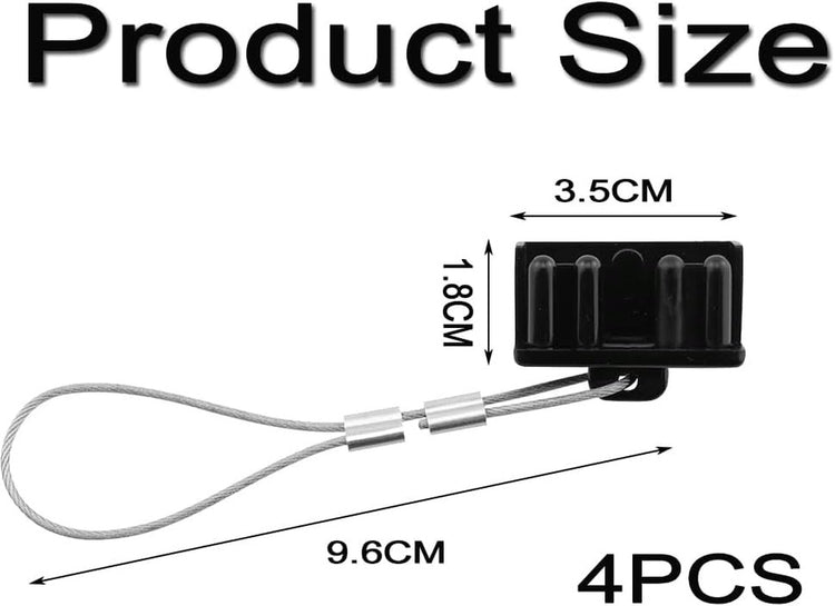 4Pcs Black Dust Cap Cover for 50AMP Anderson Plug Connectors – Waterproof & Dura