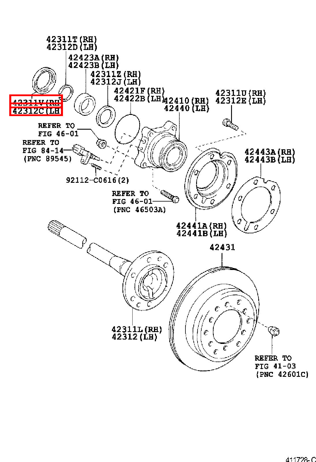 Genuine Tacoma TRN265 TRN260 TRN245 Rear Axle Shaft Inner Oil Seal