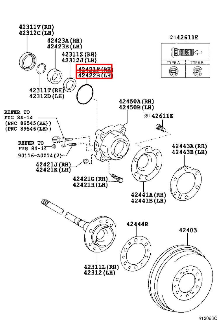Genuine Tacoma TRN260 TRN245 TRN240 TRN225 Rear Axle Bearing Seal O Ring x2