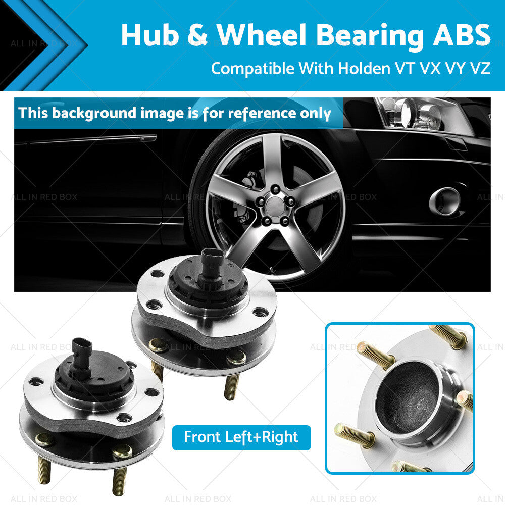 LH+RH Front Wheel Bearing Hubs ABS Suitable For Holden Commodore VT-II VY VX VZ