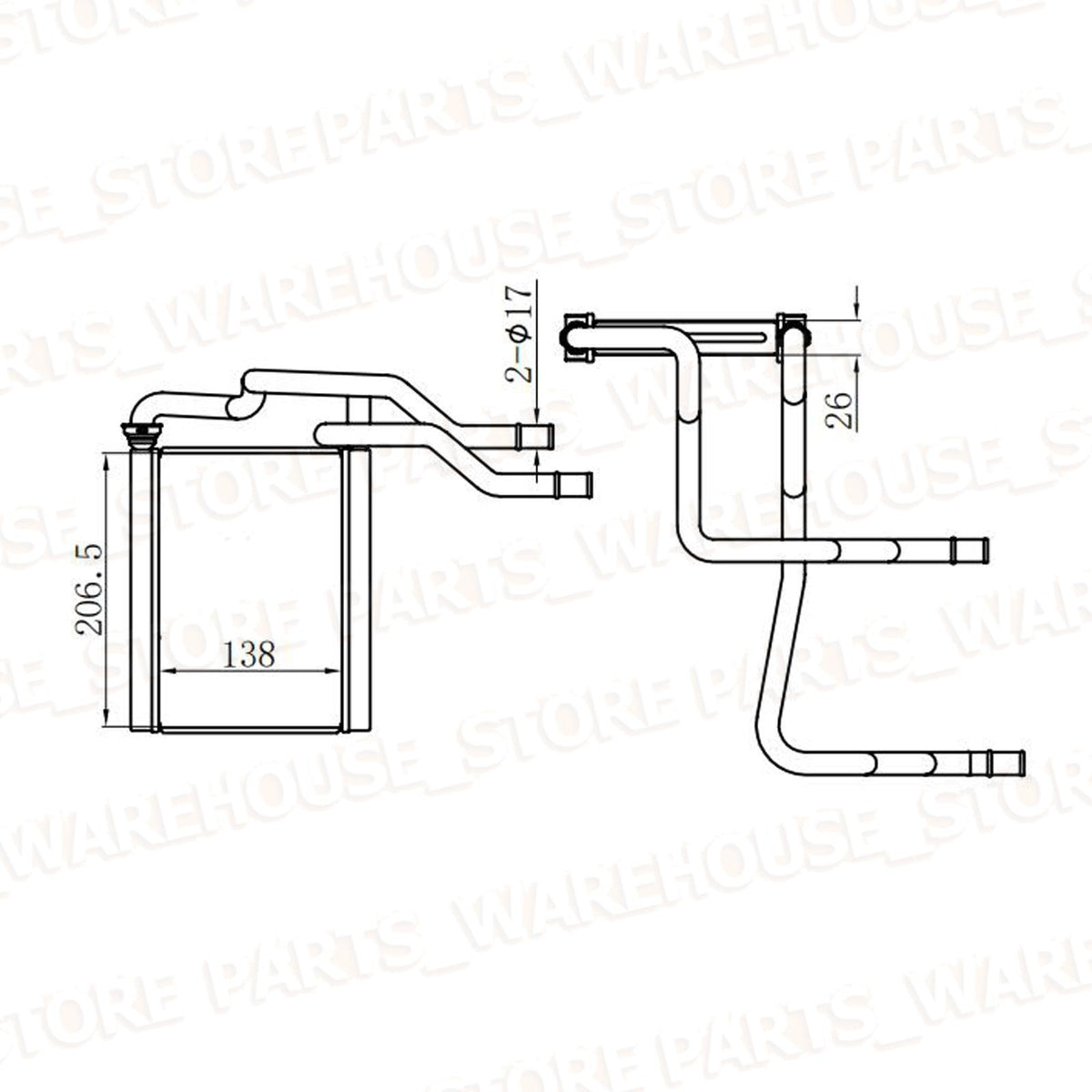 New Heater Core for Toyota RAV4 ZCA25 ACA20/21/22/23R CLA20/CLA21 SUV 2000-2005