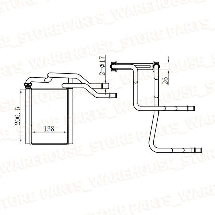 New Heater Core for Toyota RAV4 ZCA25 ACA20/21/22/23R CLA20/CLA21 SUV 2000-2005