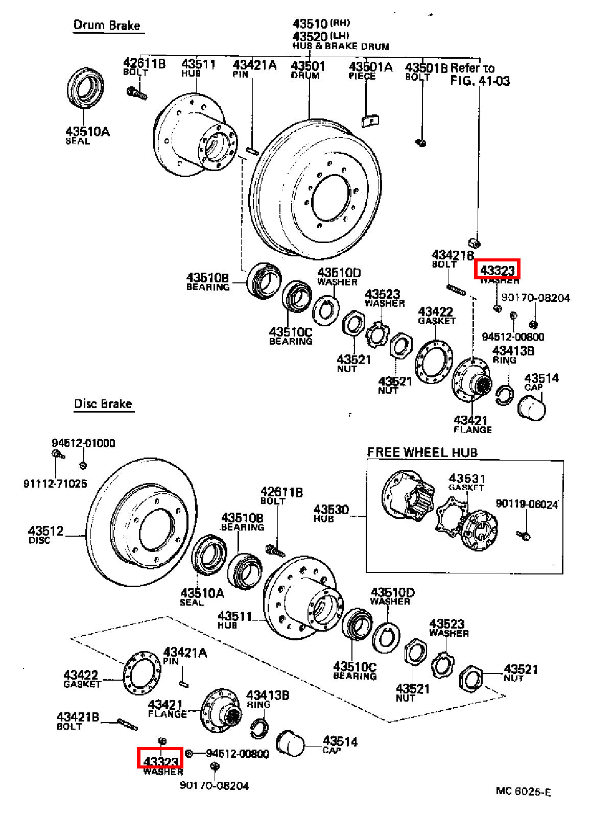 Genuine Hilux YN107 YN106 YN105 YN100 VZN172 Front Axle Hub Stud Cone Washer