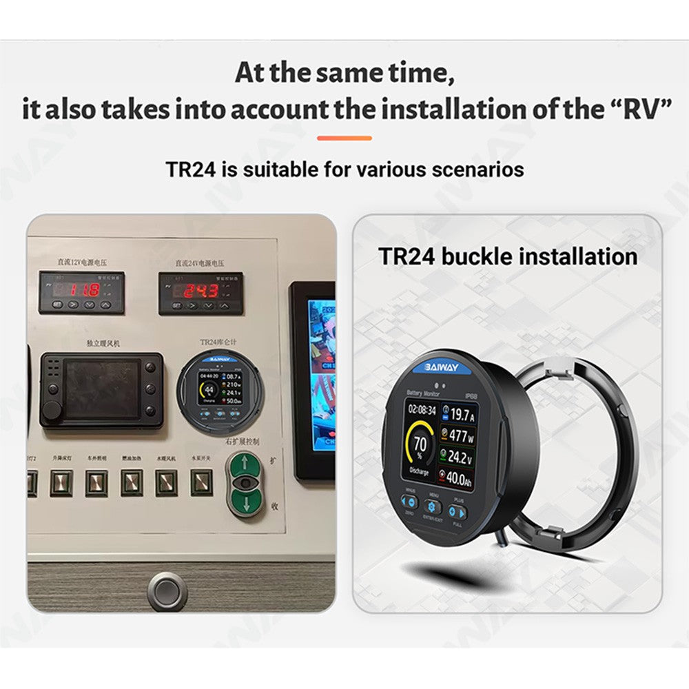 IP68 Waterproof Battery Monitor 100V350A Charge Discharge Test Voltage AMP Meter