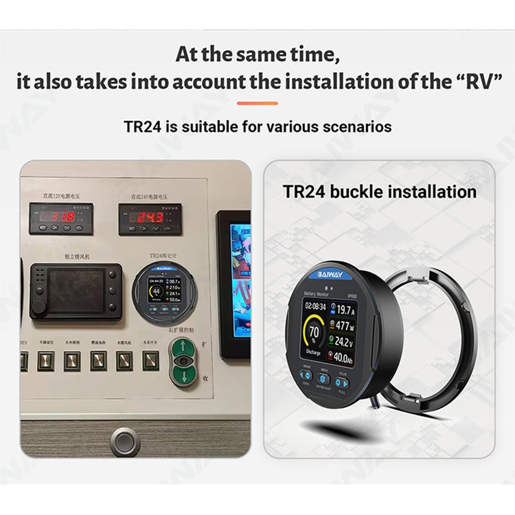 IP68 Waterproof Battery Monitor 100V350A Charge Discharge Test Voltage AMP Meter