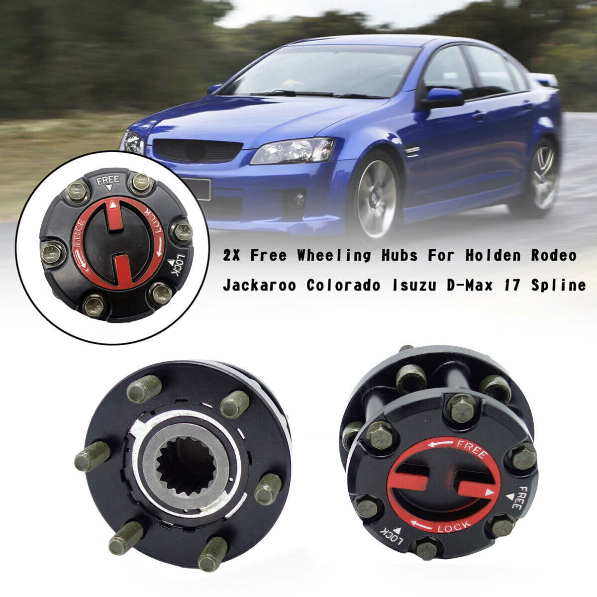 A pair Free Wheeling Hub Locking Sets For Holden Rodeo Colorado ISUZU DMAX 87-98