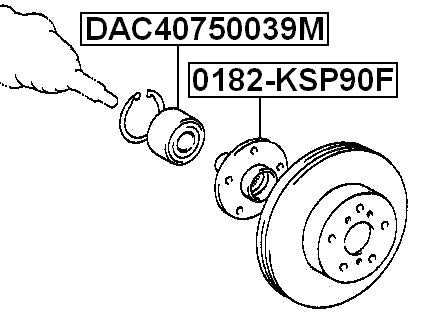 0182-KSP90F Febest Front Wheel Hub 43502-52030 43502-0D100 43502-0D050
