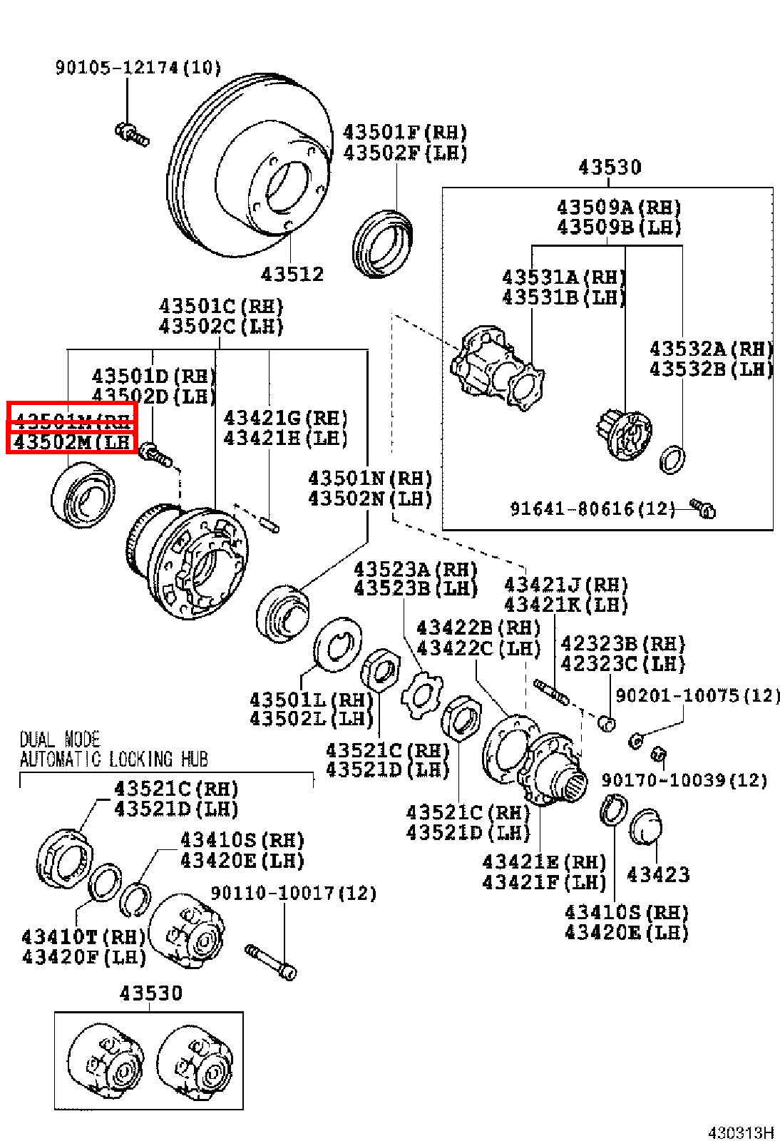 Genuine Lexus LX470 UZJ100 Front Inner Wheel Bearing