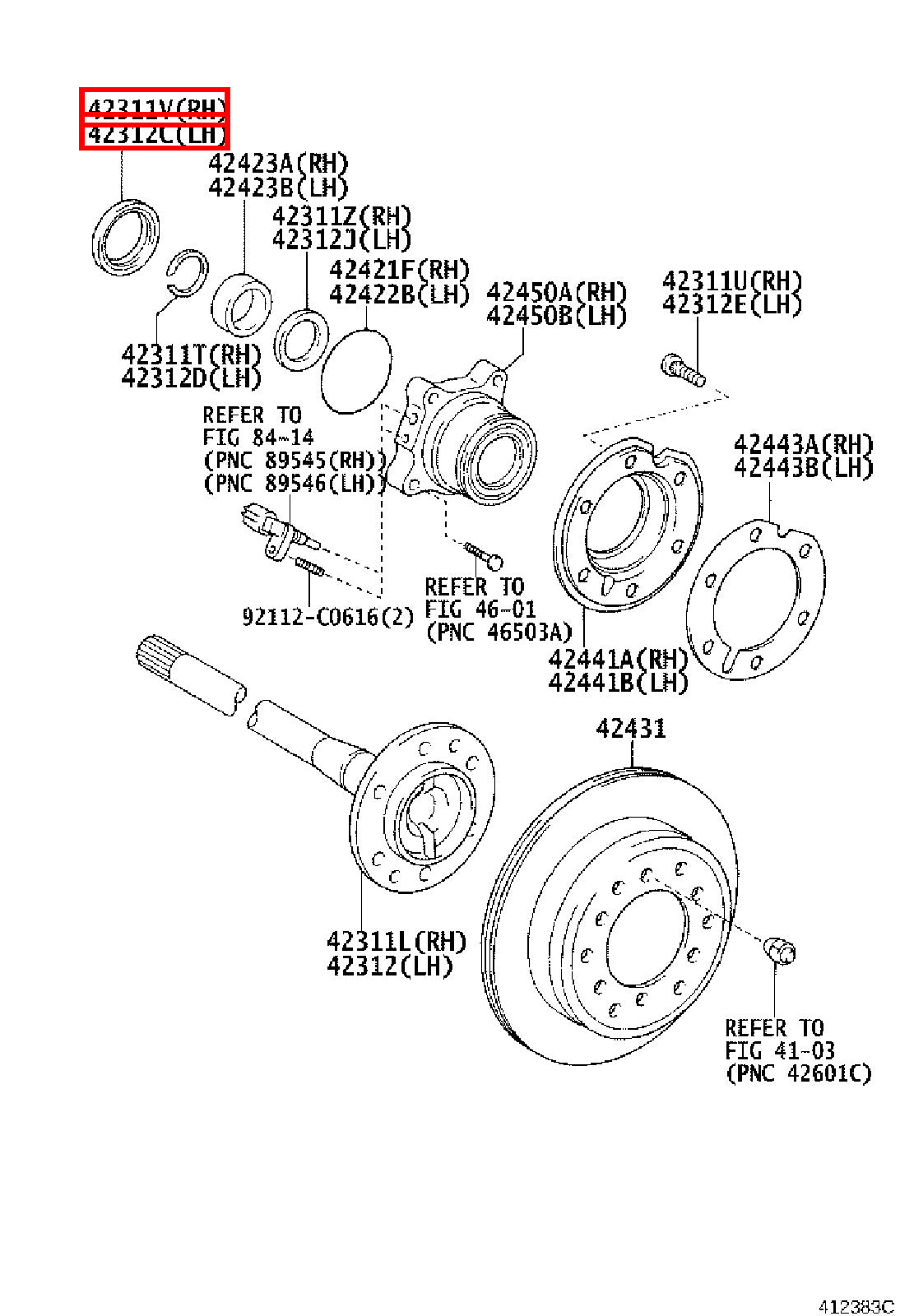 Genuine Tacoma TRN265 TRN260 TRN245 Rear Axle Shaft Inner Oil Seal