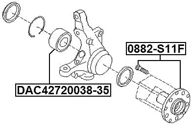 0882-S11F Febest Front Wheel Hub 28362-AE000 28052-AA000 28052-AA001 28362-AE001
