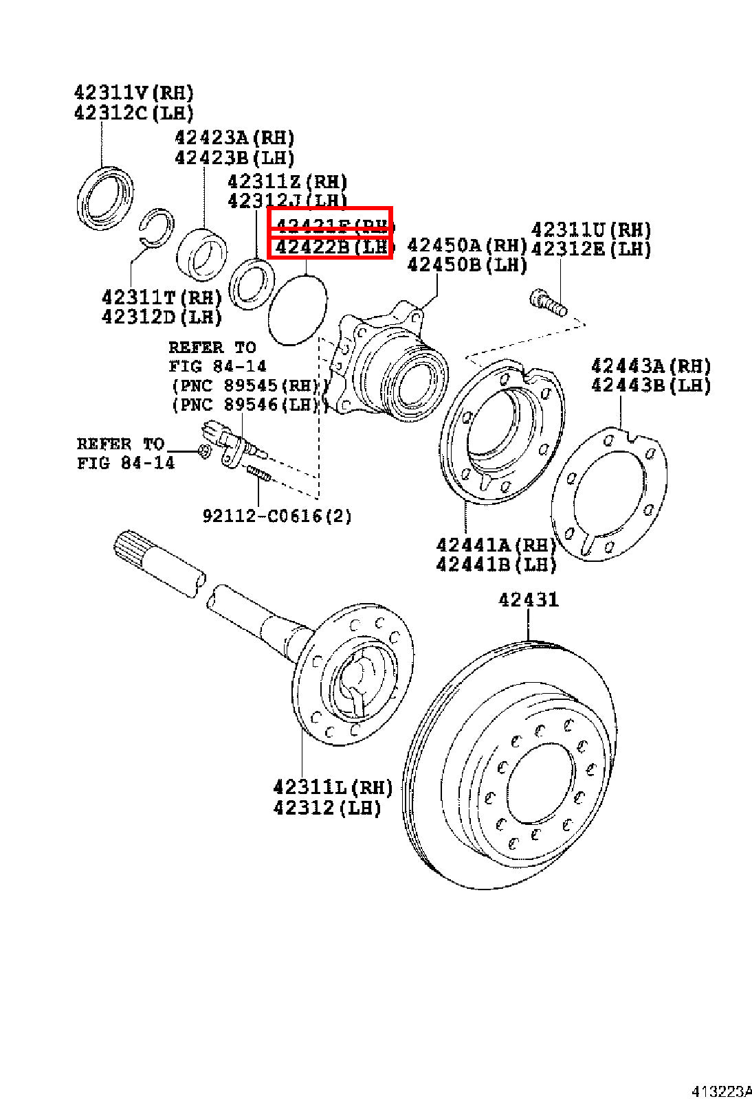 Genuine Tacoma TRN260 TRN245 TRN240 TRN225 Rear Axle Bearing Seal O Ring x2