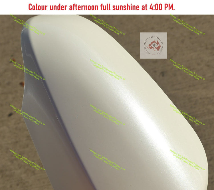Right Side Mirror Case Cap Cover for Toyota Corolla E180 Crystal Pearl White 070