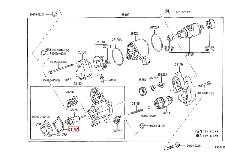 Genuine Camry VCV10 SXV23 SXV20 SXV11 Starter Magnetic Switch Cover Gasket